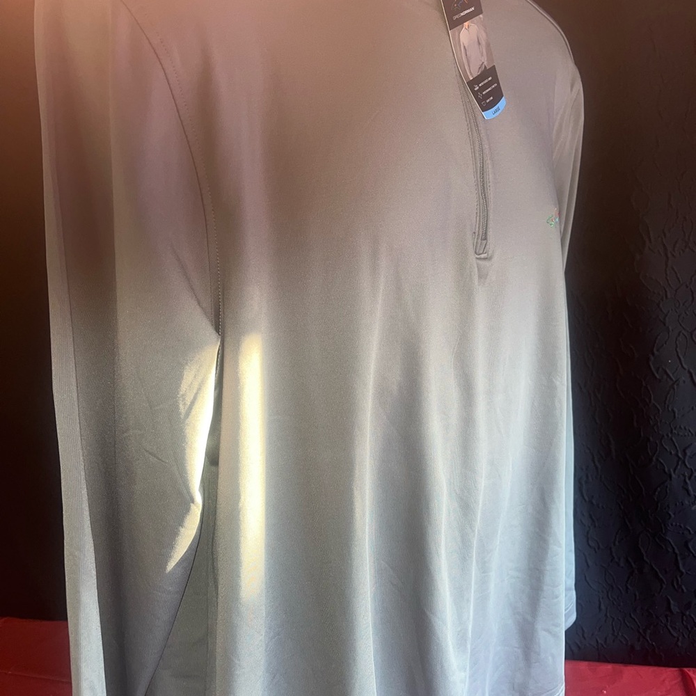Greg Norman 1/4 Zip Pullover NWT Large Gray Performance Stretch Golf - Picture 9 of 13